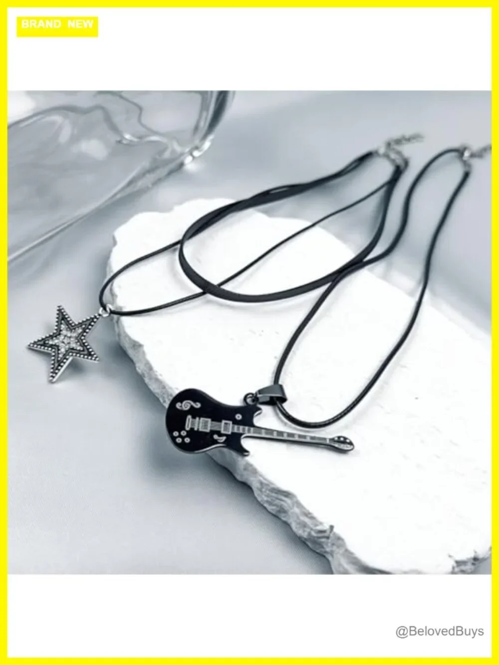 8Pc Y2k Star Choker Necklace Set Alloy Stainless Steel Punk Grunge
